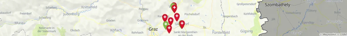 Map view for Pharmacies emergency services nearby Mitterdorf an der Raab (Weiz, Steiermark)